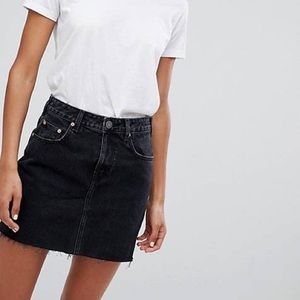ASOS Washed Black Denim Skirt